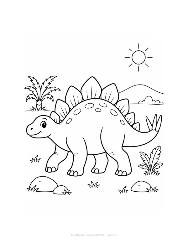 Playful Stegosaurus