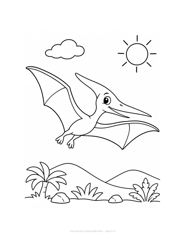 Soaring Pteranodon